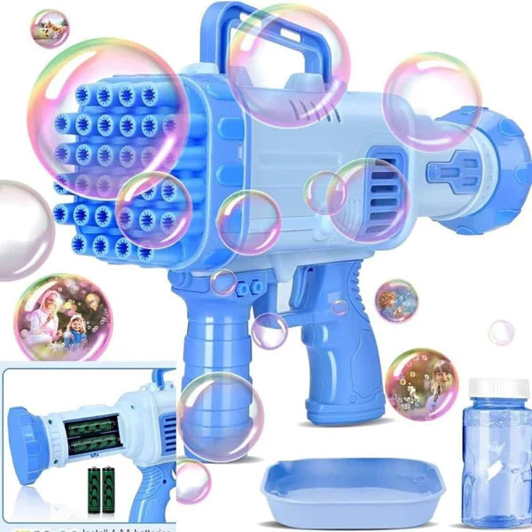 Magical bubble Gun for kids 36 Holes - مسدس فقاعات سحري للأطفال بـ 36 فتحة